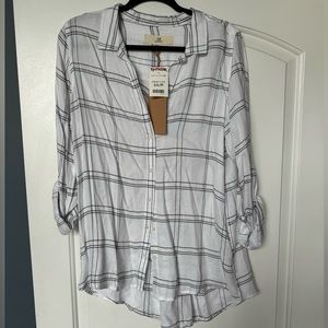 NWT Thread&Supply plaid tunic top